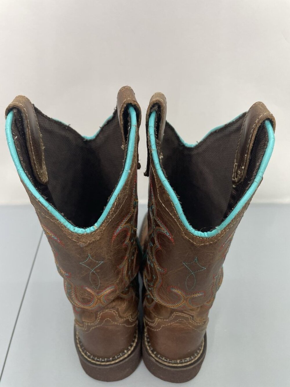 Justin Gypsy Raya Cowboy Boots Western Square Toe Distressed Brown Womens 7 - Picture 10 of 16